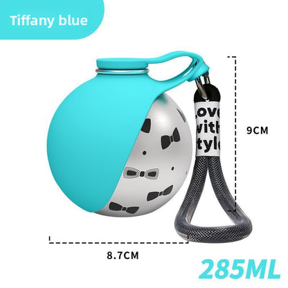 Portable Pet Water Bottle Stainless Steel Foldable Dispenser